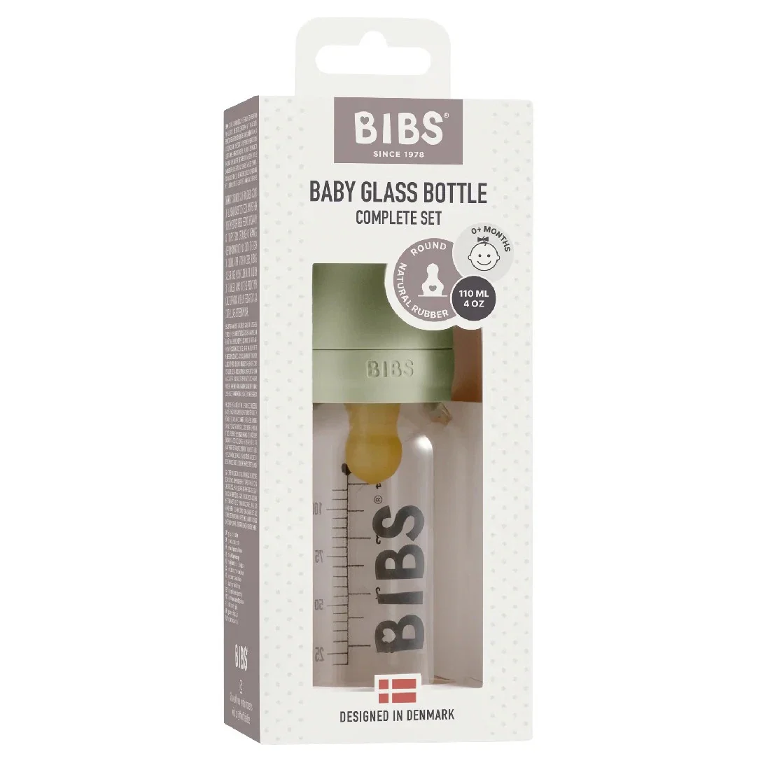 Bibs - 110ml Glass Bottle Set Sage