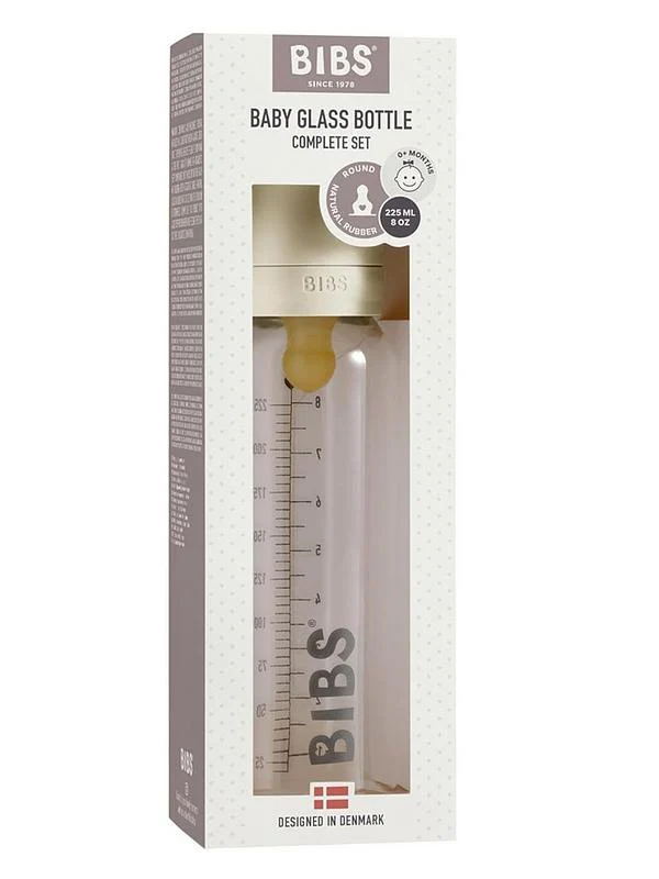 Bibs - 225ml Glass Bottle Set Ivory