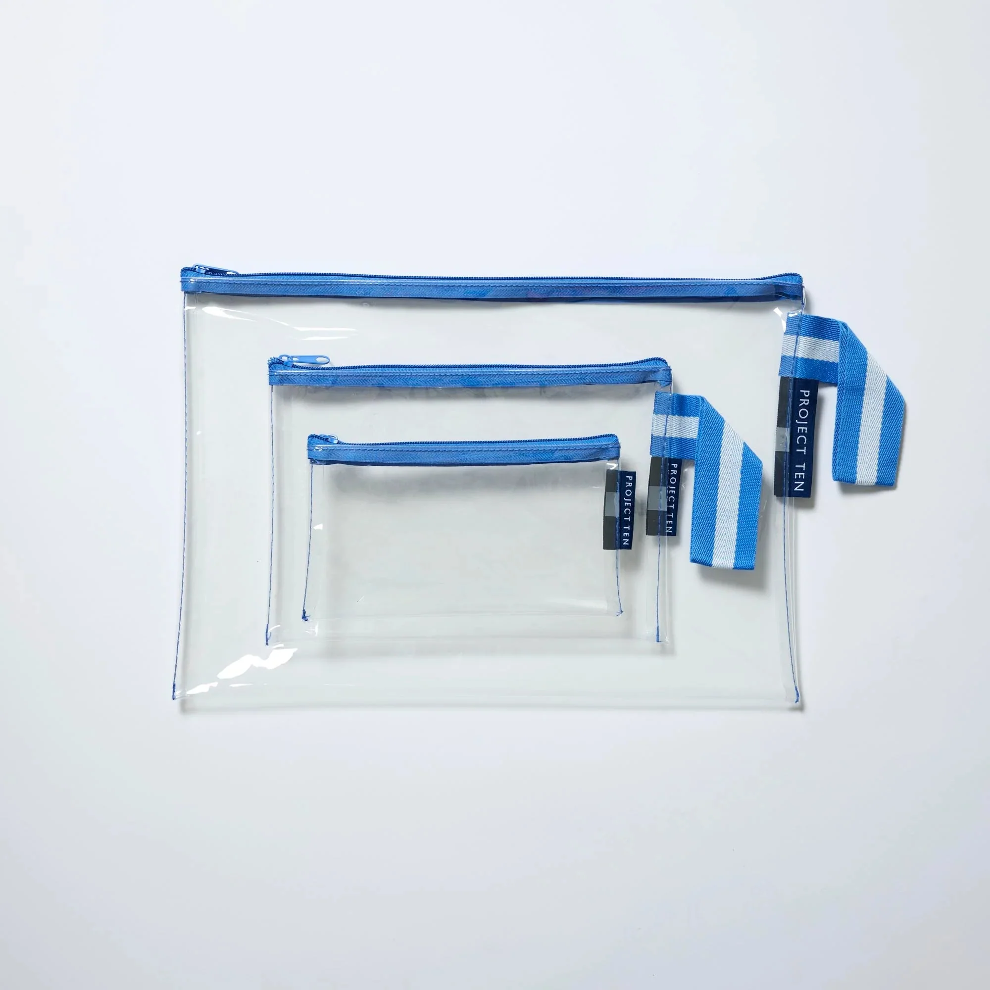 Blue Clear Zip Pouch Bundle - Project 10