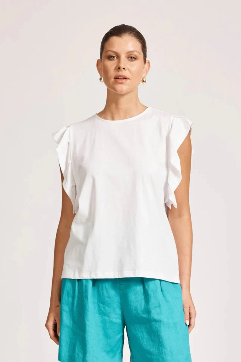 Eb And Ive - Francia Frill Tank White - Image 2