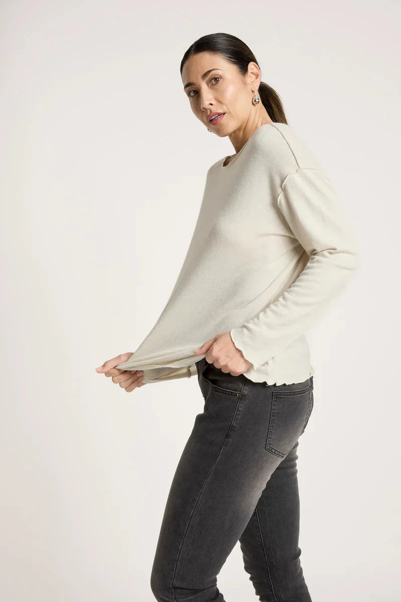 Eb & Ive - Aria Long Sleeve Top Dune - Image 3