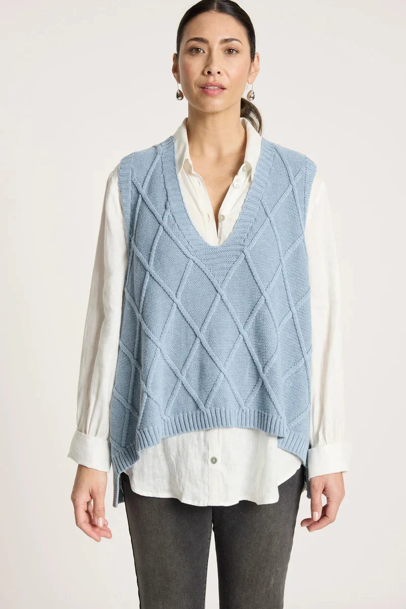 Eb & Ive - Liora Knit Vest Lake