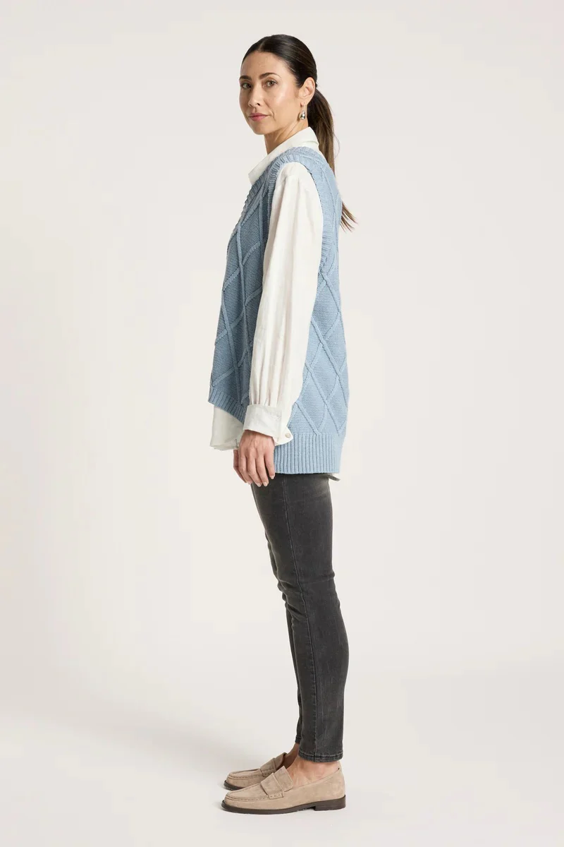 Eb & Ive - Liora Knit Vest Lake - Image 4