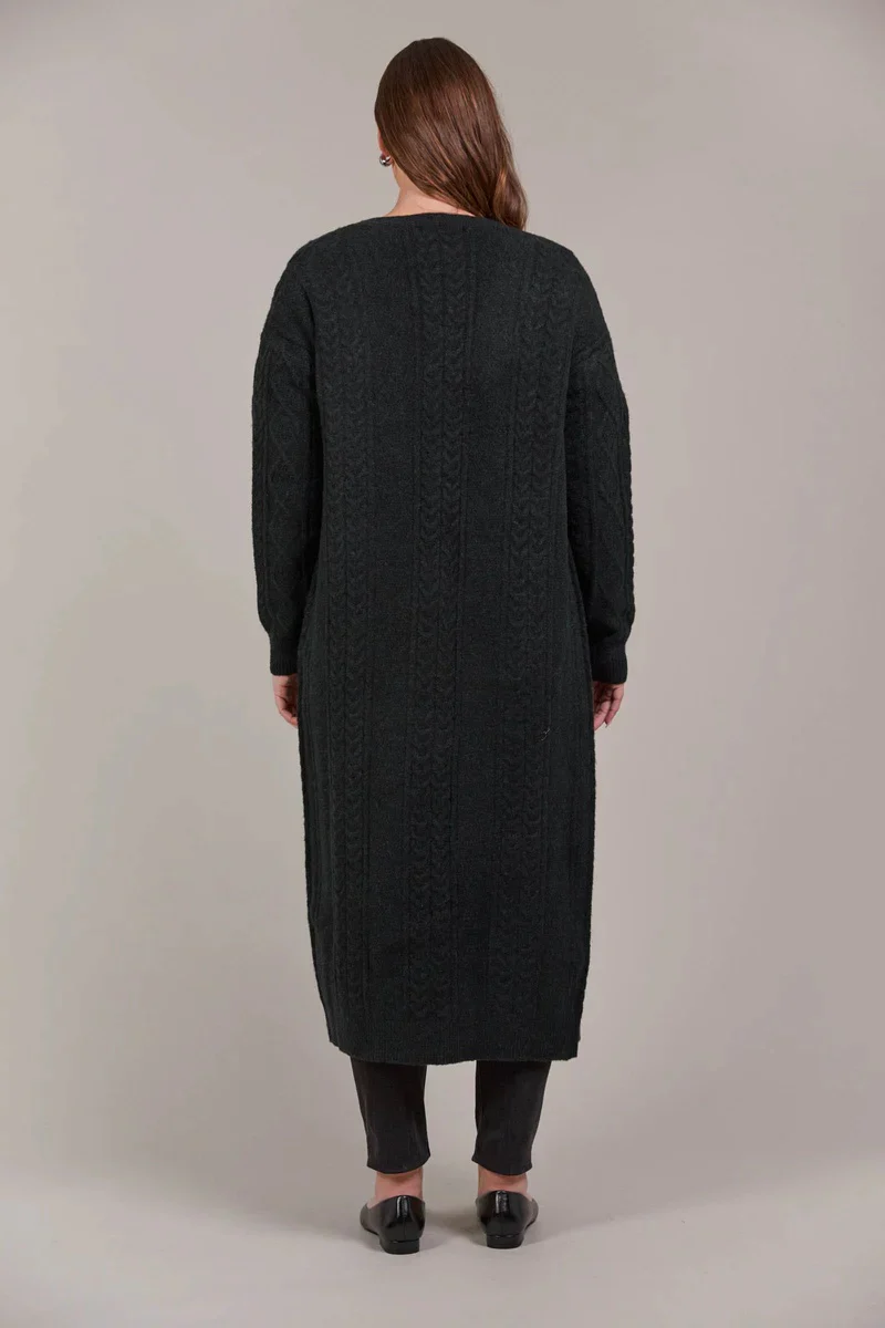 Eb & Ive - Merano Maxi Cardigan Char - Image 4