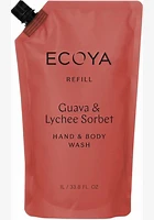 Ecoya - Guava And Lychee Sorbet Hand And Body Wash Refill 1l