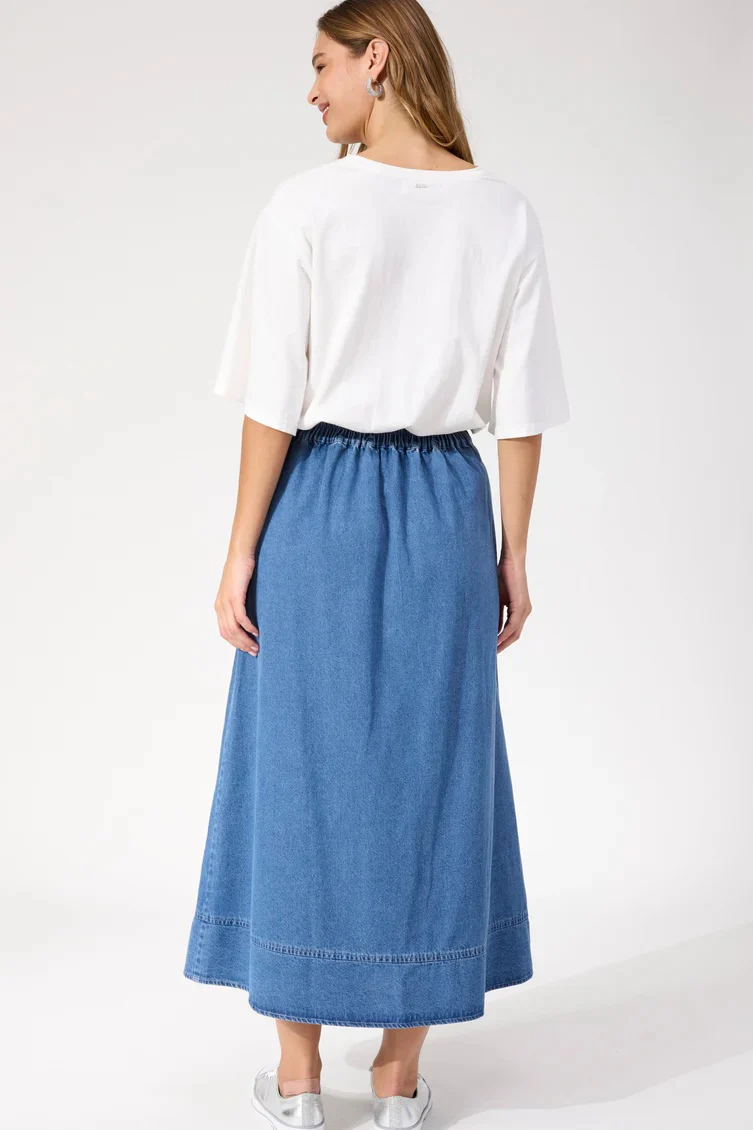 Haven - Denver Denim Skirt Blue - Image 3