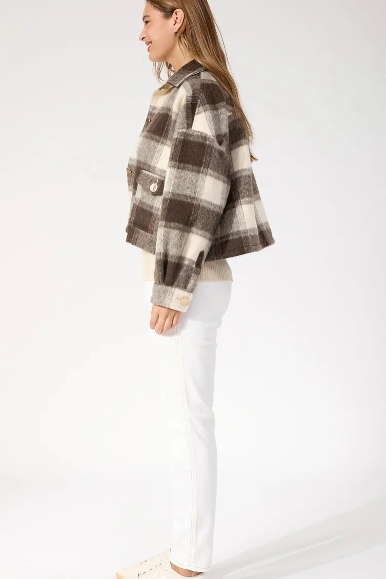 Haven - Fargo Cropped Jacket Brown - Image 2