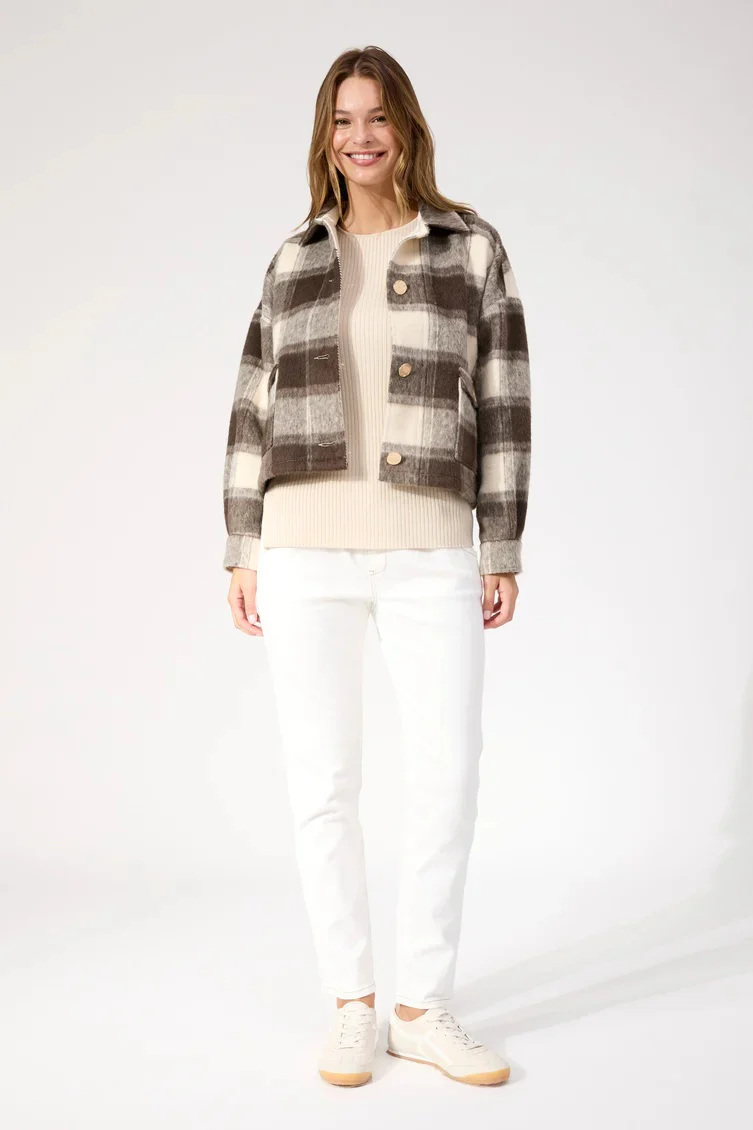 Haven - Fargo Cropped Jacket Brown - Image 5