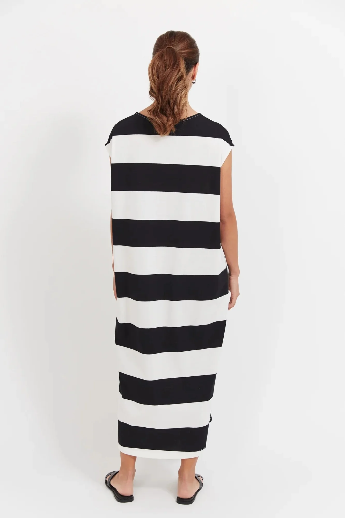 Haven - Jardin Stripe Tshirt Dress Black - Image 4