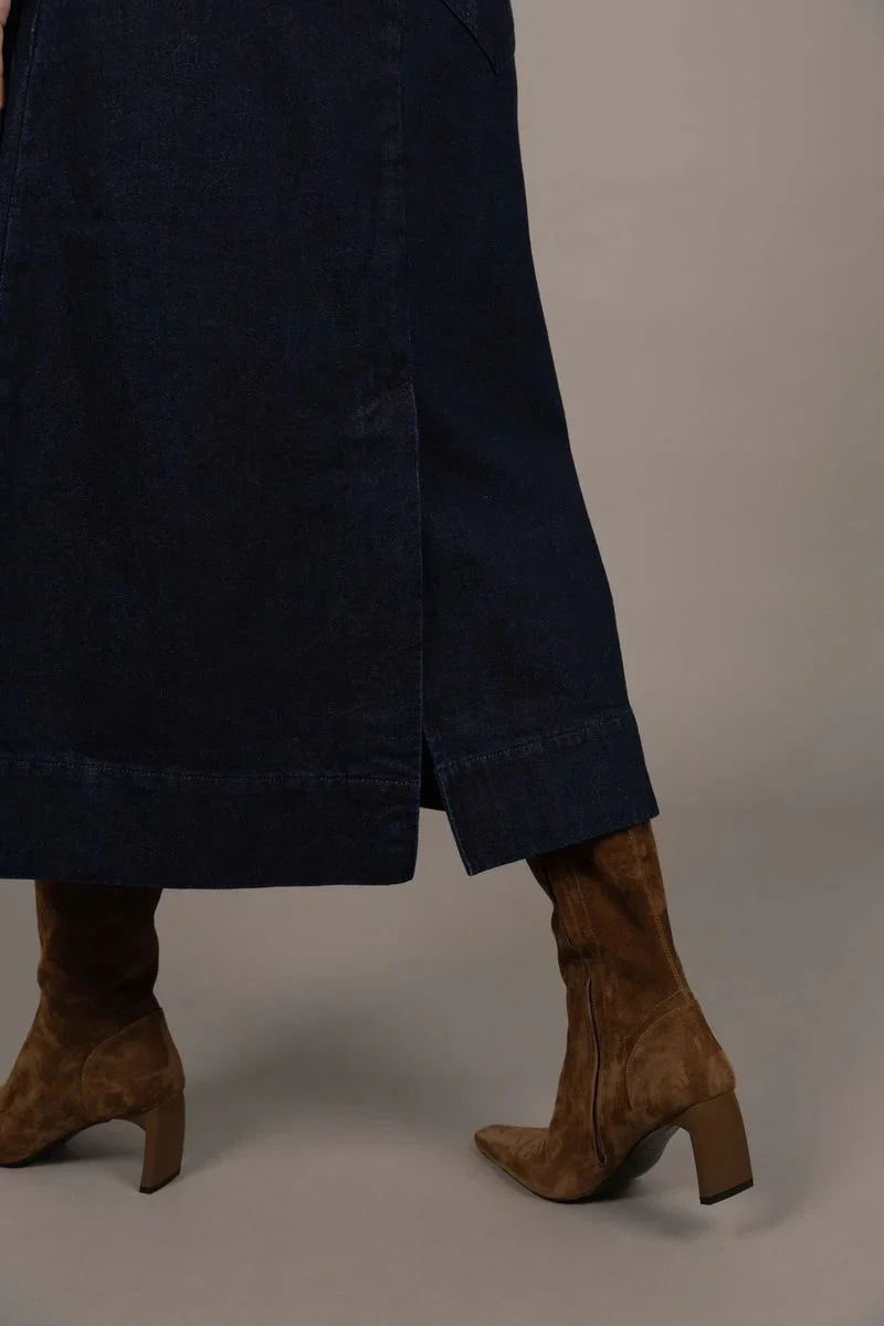 Humidity - Edit Denim Skirt Dark Blue - Image 2