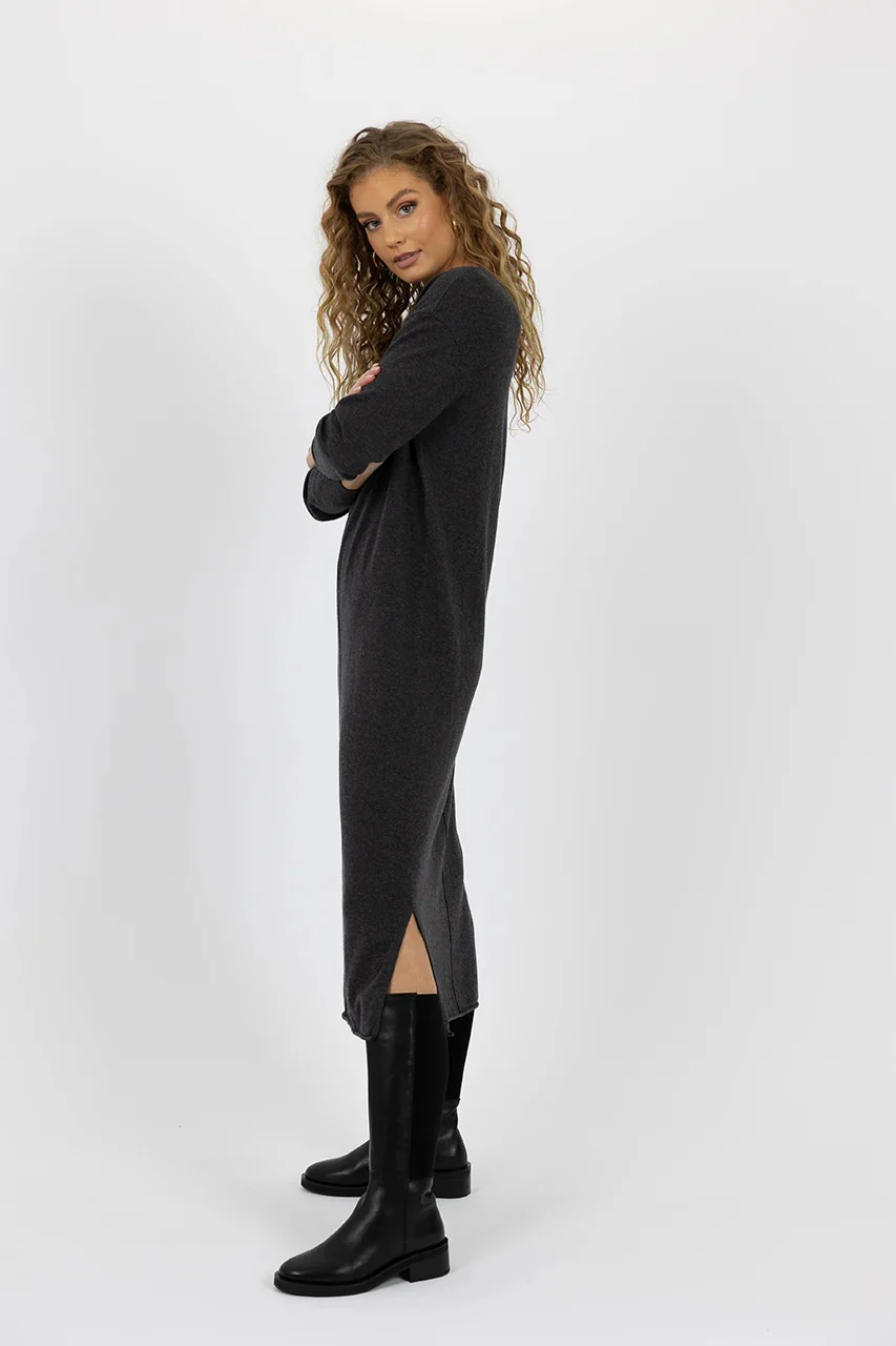 Humidity - Elena Dress Charcoal - Image 3