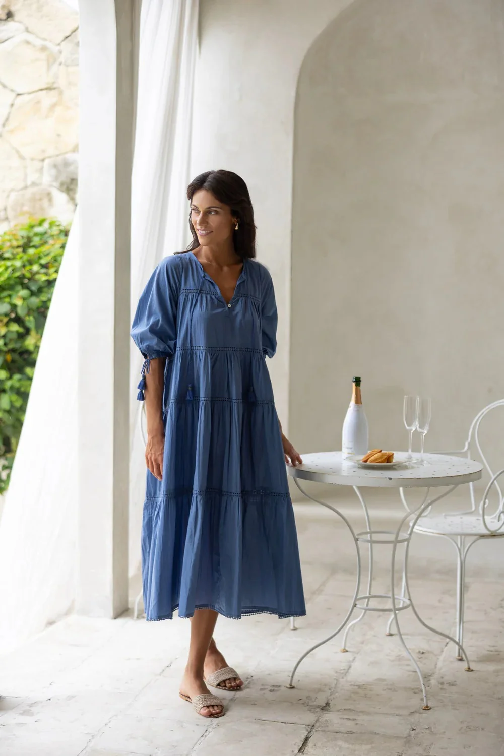 Humidity - Louisa Tier Dress Paris Blue