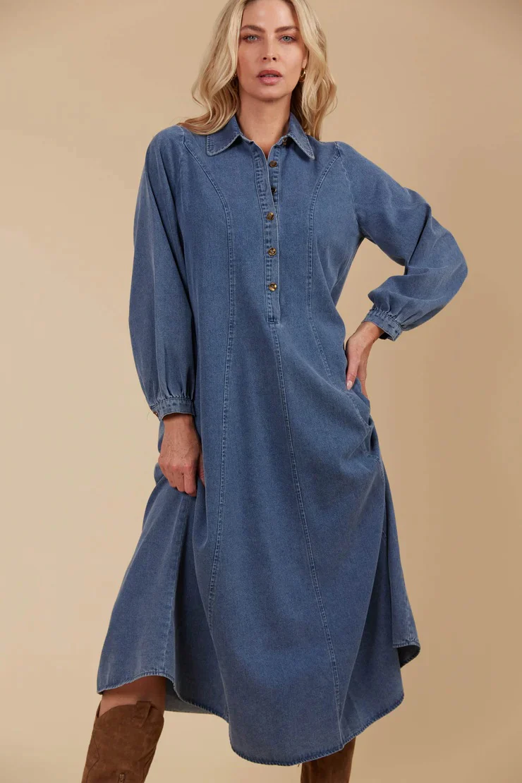 Isle Of Mine - Freya Dress Denim - Image 5