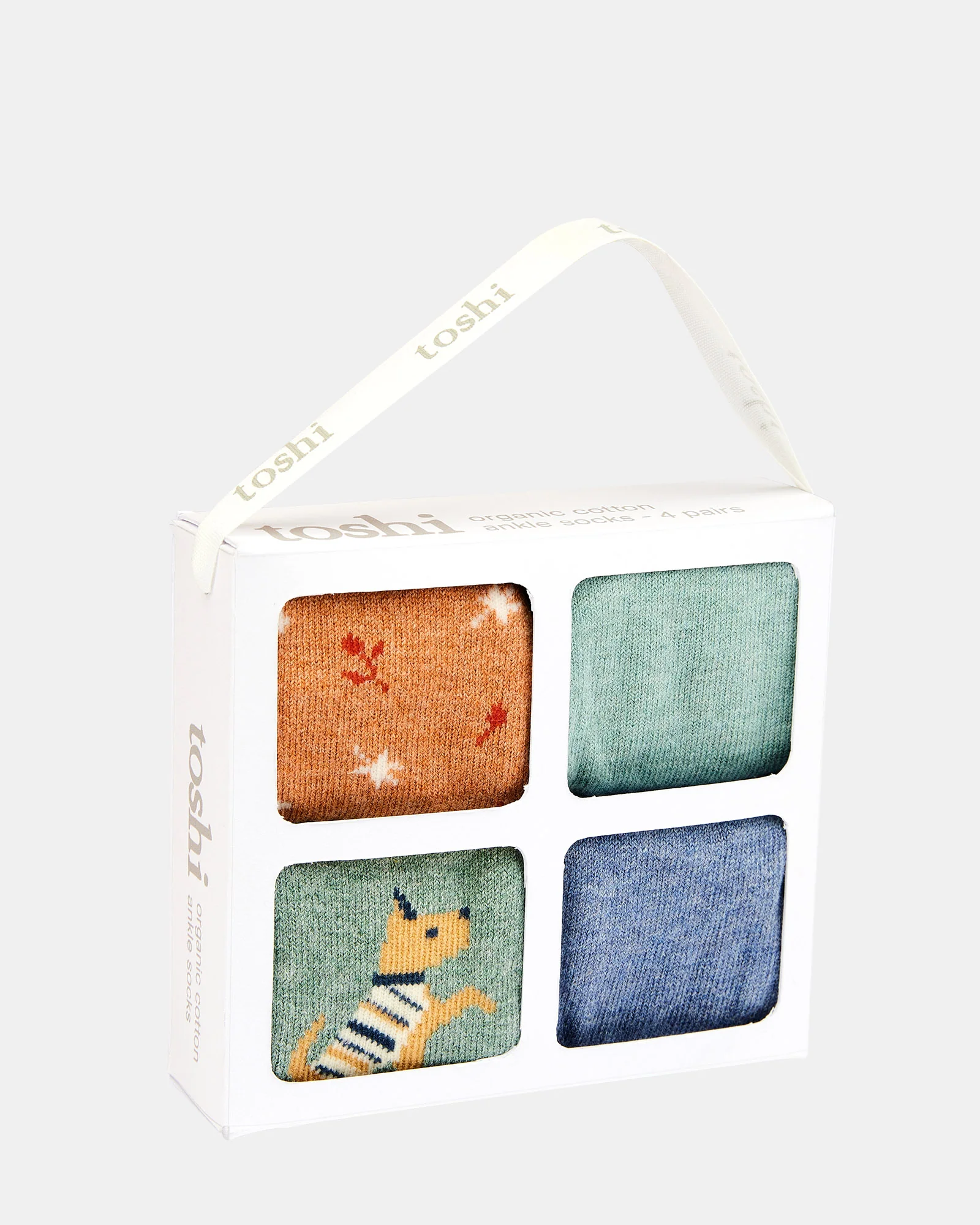 Toshi Organic Socks Gift Box Ankle Assorted Sunshine
