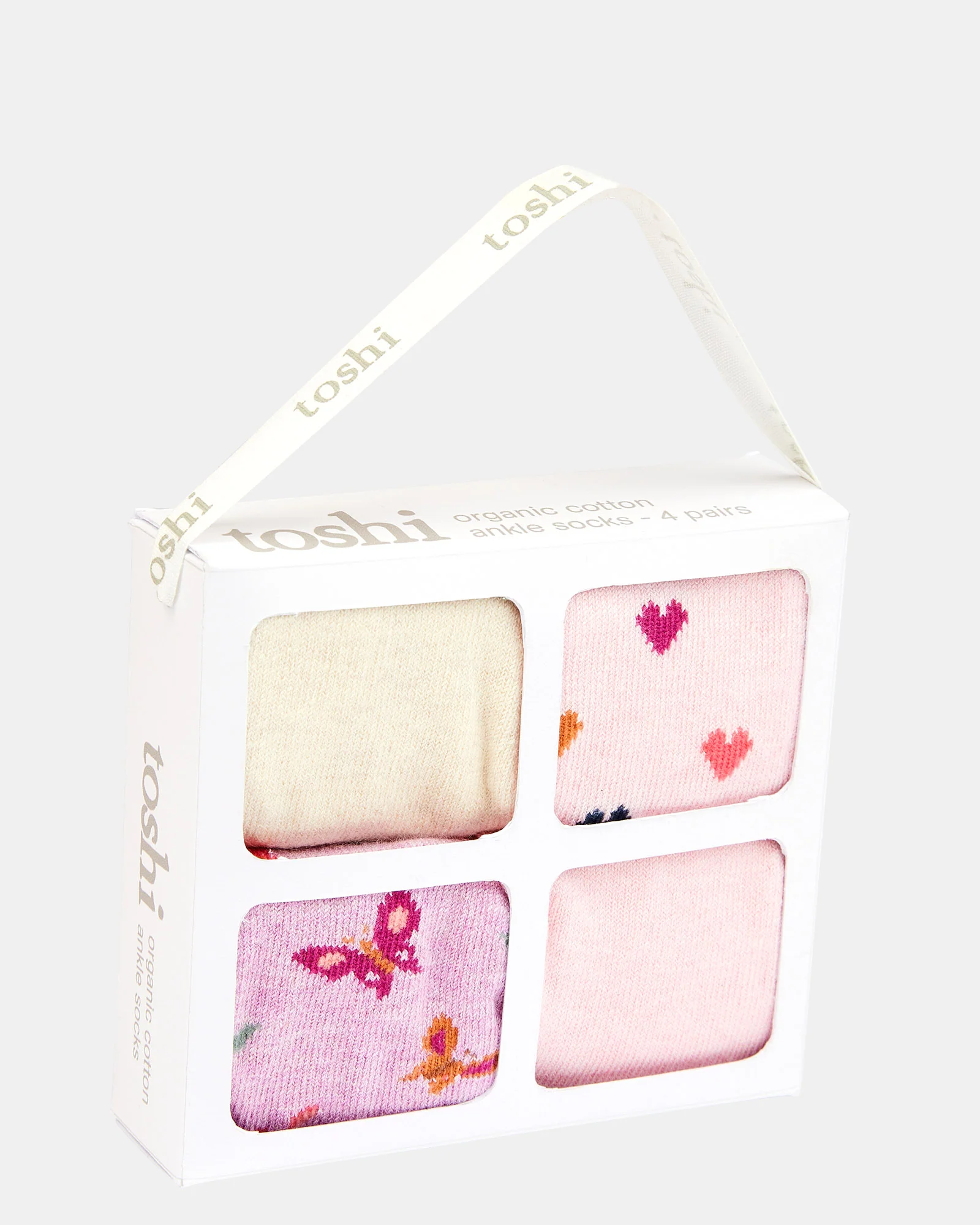 Toshi Organic Socks Gift Box Ankle Assorted Sweetheart