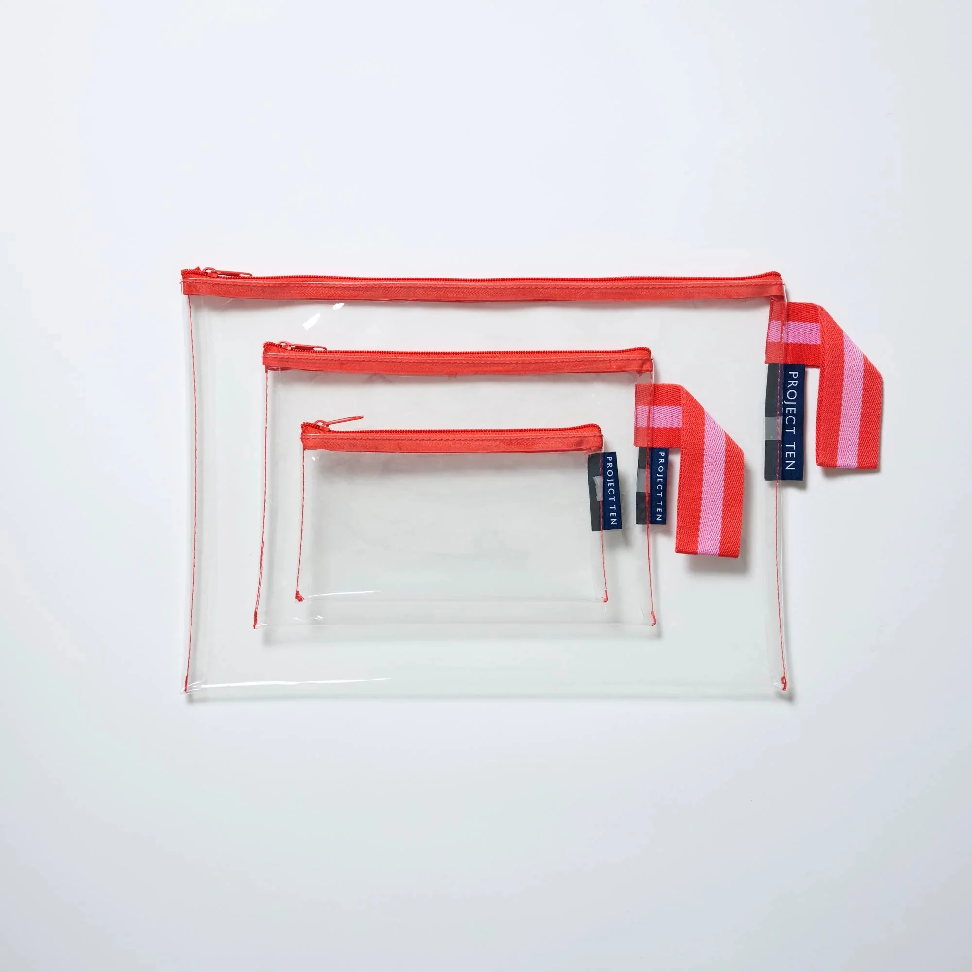 Red Clear Zip Pouch Bundle - Project 10