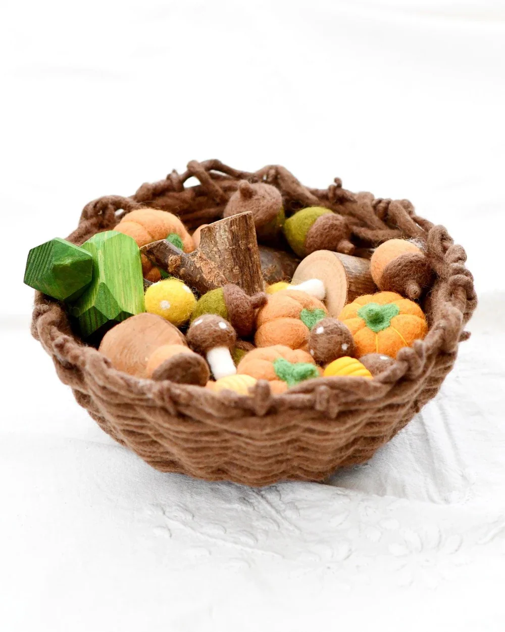 Tara Treasures - Felt Weave Basket Chocolate - Image 3