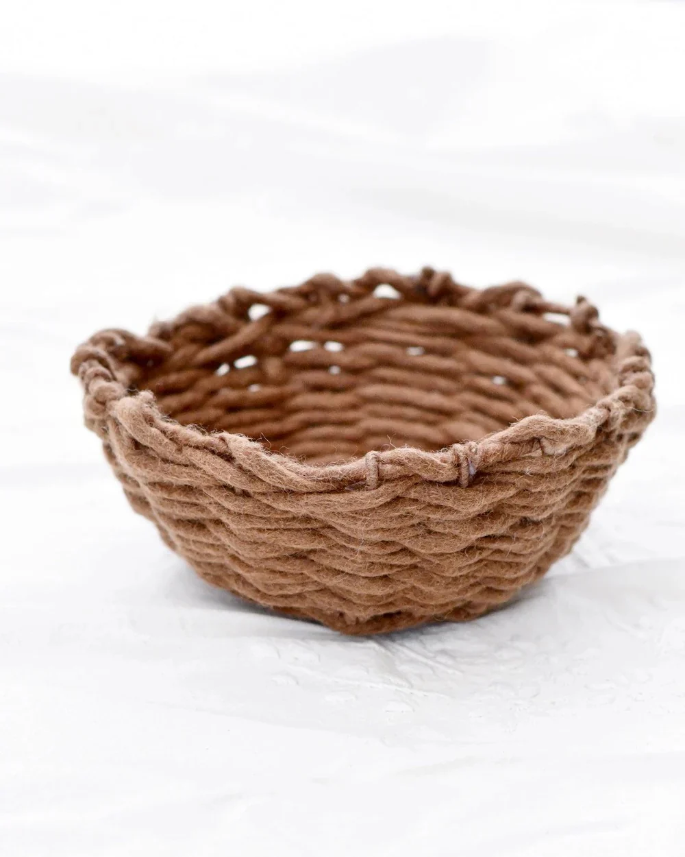 Tara Treasures - Felt Weave Basket Chocolate - Image 4