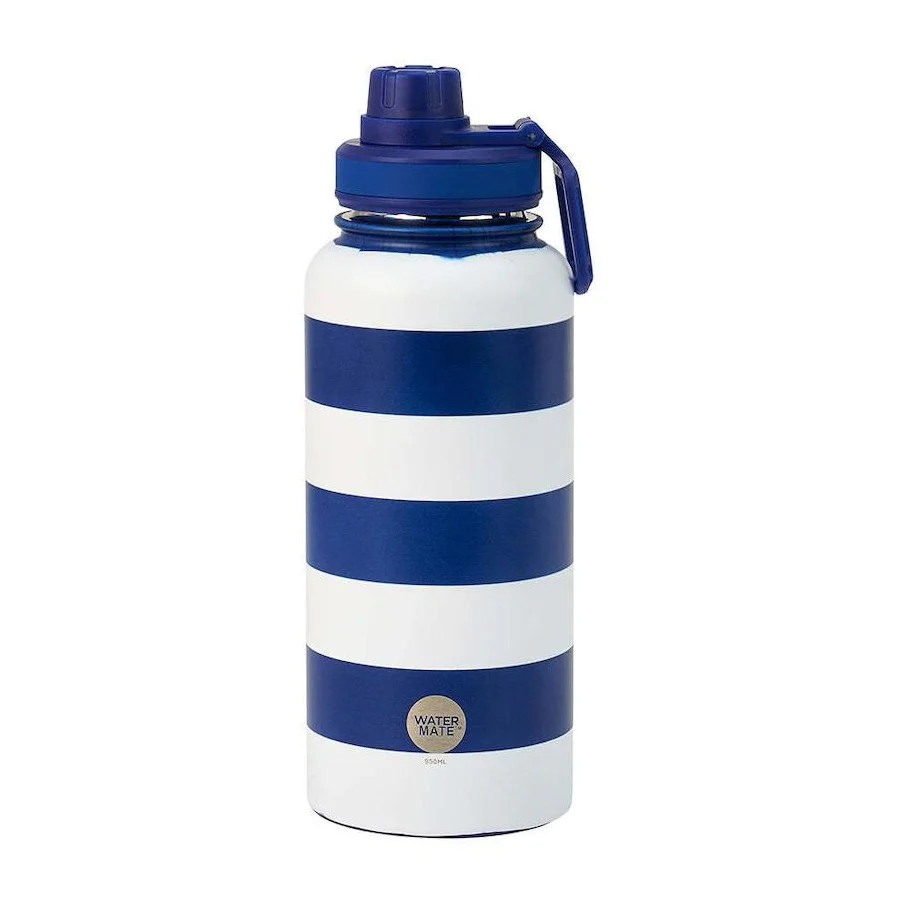 Watermate - Stainless Navy Stripe 950mls